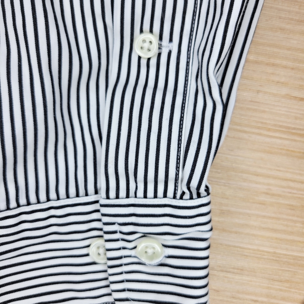 Polo Ralph Lauren Classic Fit Button Down Striped Shirt Blue/White 16.5 L Preppy - Picture 3 of 13
